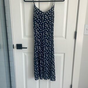 Navy blue and white maxi dress size XS